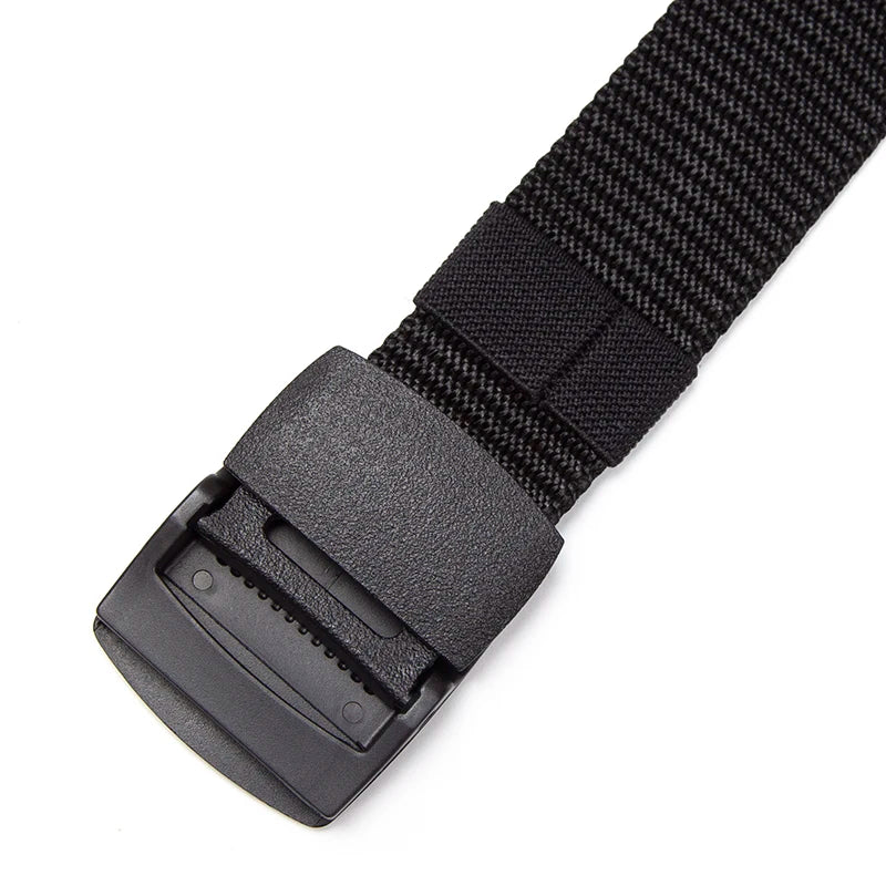 Automatic Buckle Men Nylon Webbing Belts Canvas Casual Fabric Belt Qme