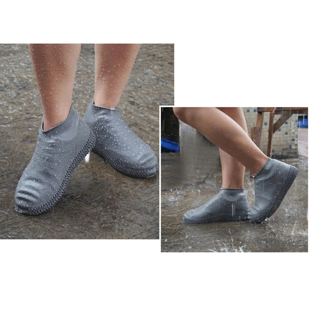 Non-Slip Wear-Resistant Reusable Rain Boots Unisex Silicone Easy to Remove Shoes Cover Protable Water Resistant Shoe Accessories Qme