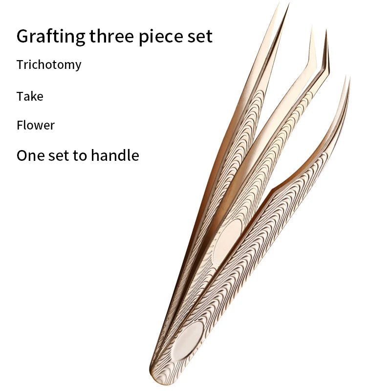 Makeup Professional Eyelash Tweezers 3D Volume Extension Tweezer Fan Qme