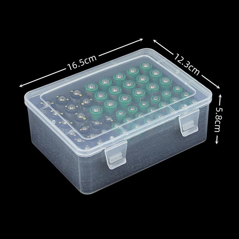 Battery Storage Organizer Holder Holds 54 AA AAA Batteries Box Case Qme