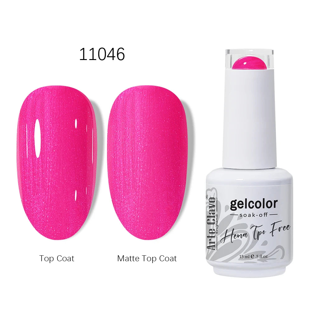 Arte Clavo HEMA TPO Gel Nail Polish Pink Series Semi Permanent Soak Qme 11046