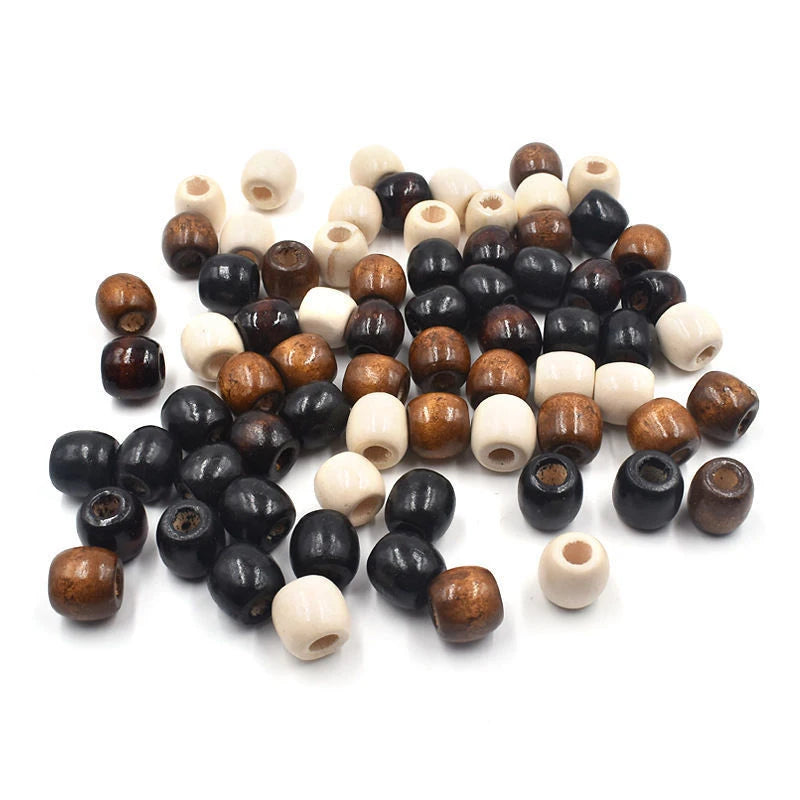 Maple Wood Beads Large Hole DIY Jewelry Packaging Garment Accessories Qme