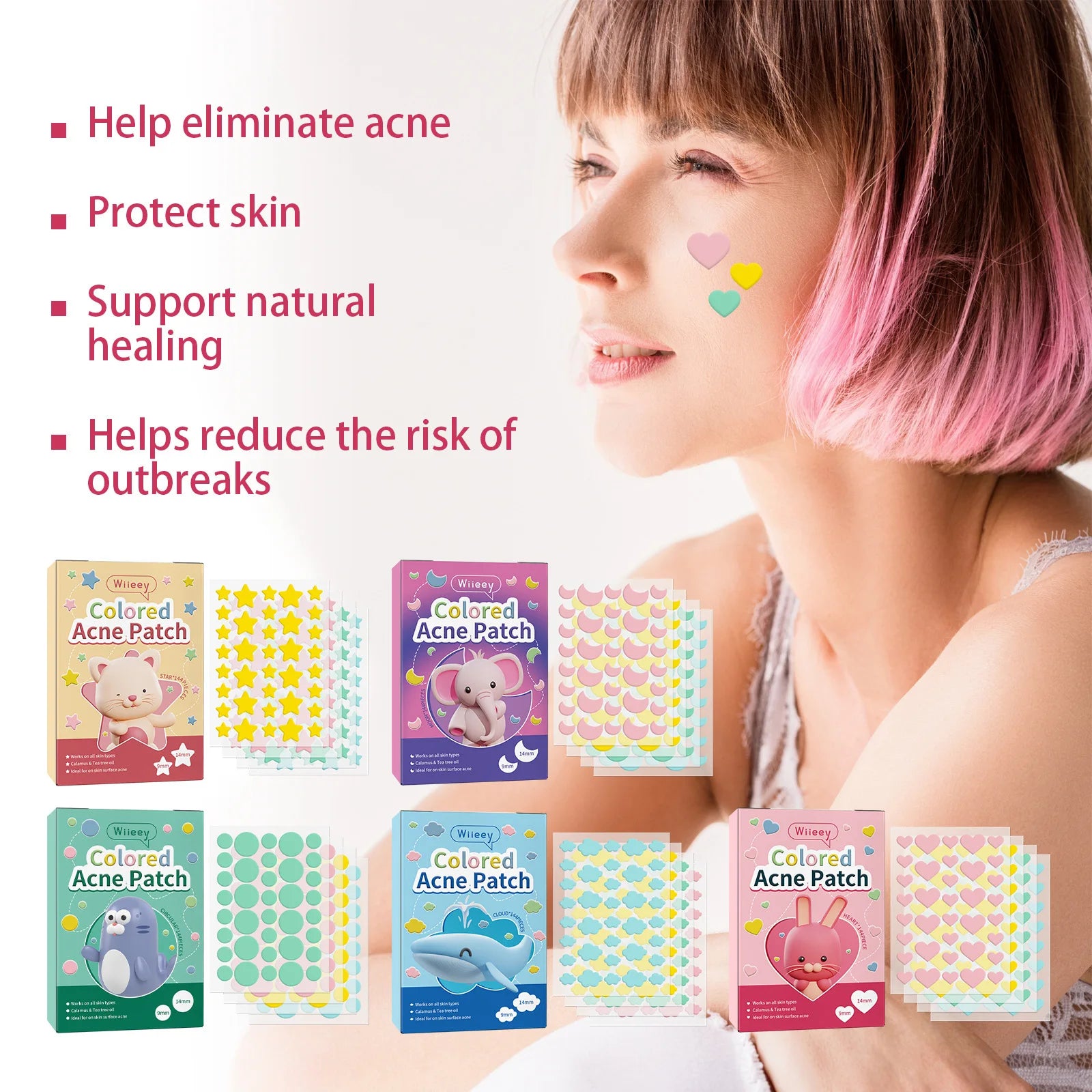 Star Pimple Patch Acne Colorful Invisible Removal Skin Care Stickers Qme