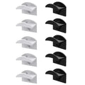 2/4/8/10Pcs Portable Cap Holder Rack No Drilling Design Baseball Hat Storage Case for Daily Cap Arrangement & Collection Qme Black 5 White 5