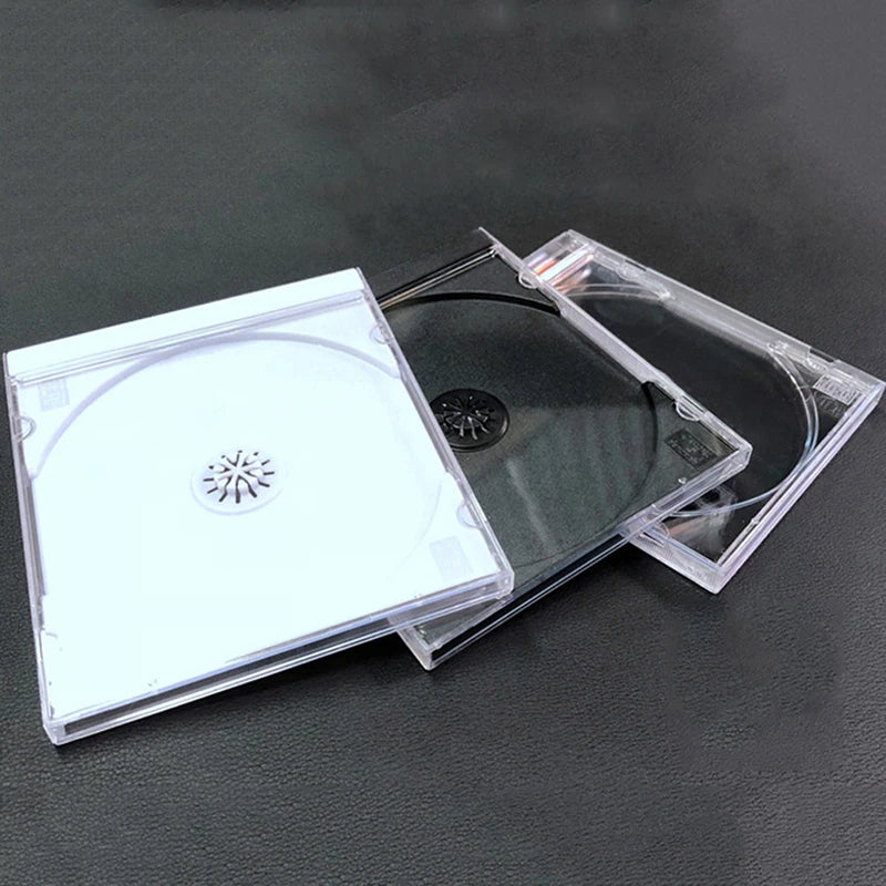 Transparent Bottom CD Box Empty Case PP Plastic Capacity 1-2 Discs Qme