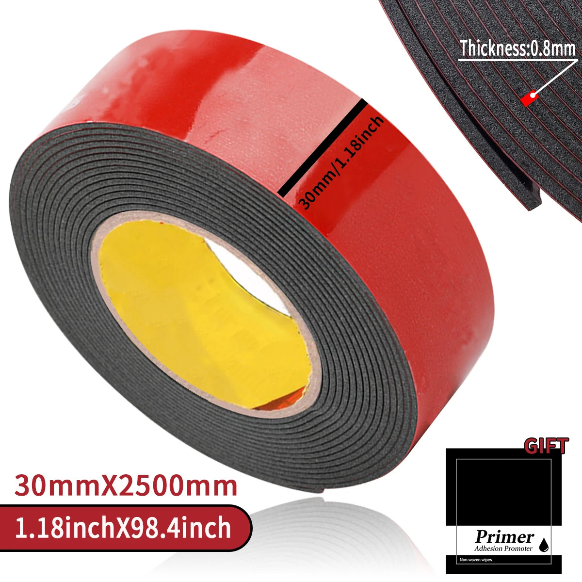 Double Sided Tape Adhesive Car Special Double-sided Tape Indoor Decor Traceless Fixing Sticker Two Face Tape Qme 3cmX2.5m