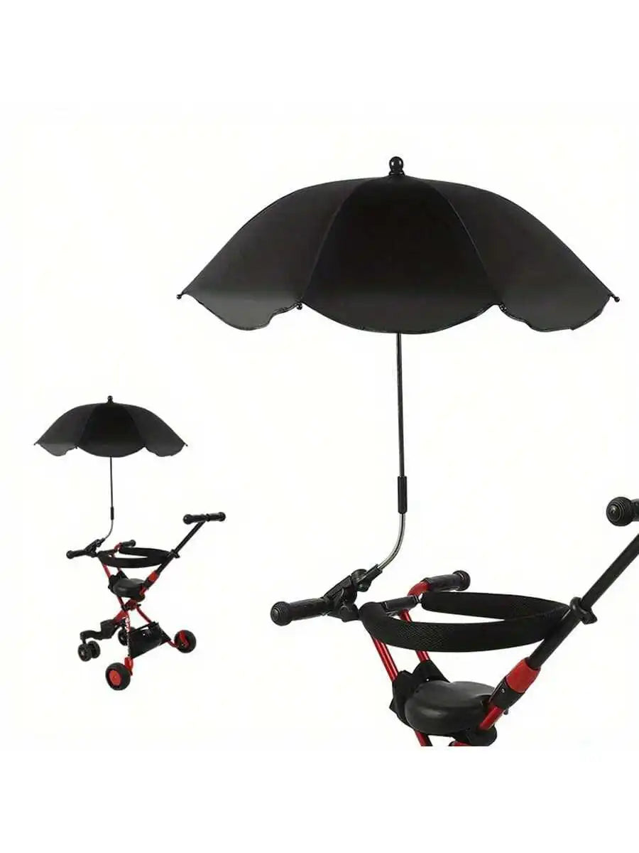 UV Protection Baby Stroller Umbrella Clamp Universal Sunscree Qme black