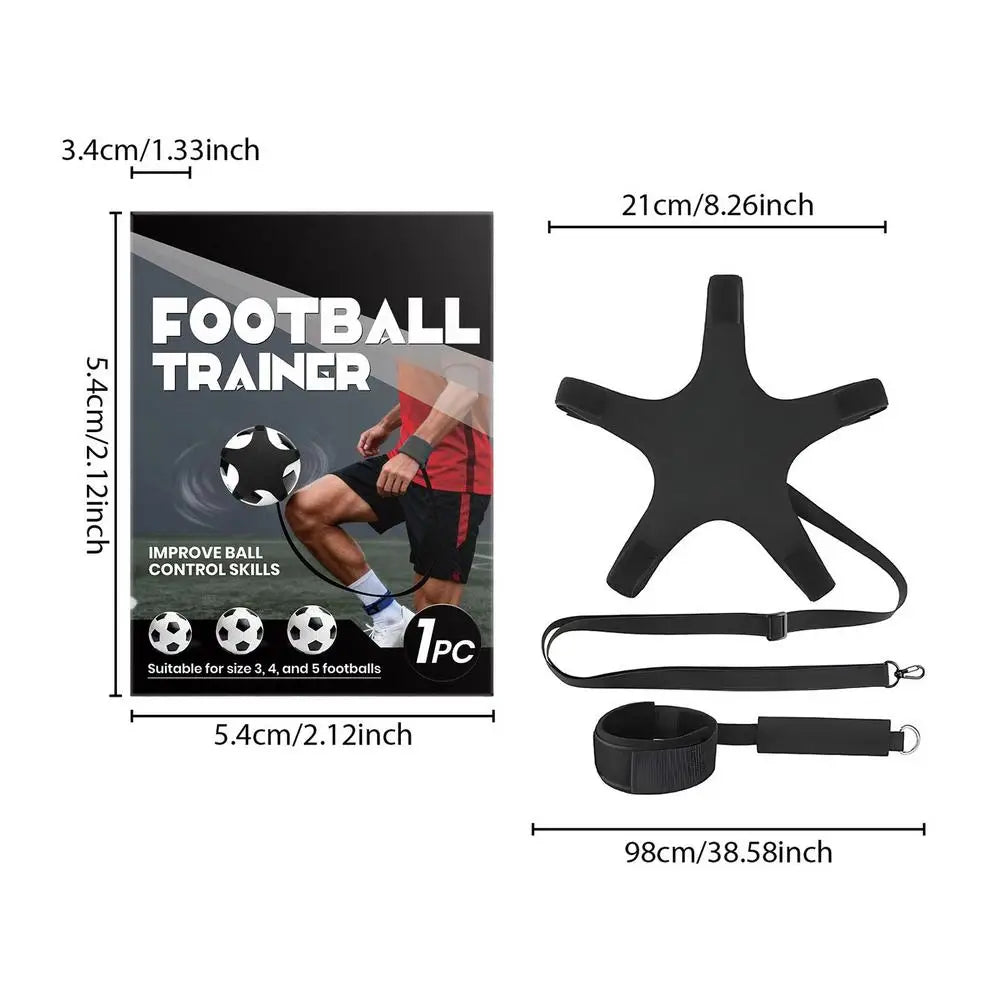 Soccer Kick Trainer Practice Gear with String Adjustable Wristband Practice Training Aid for Boys Girls Indoor Backyard School Qme Black
