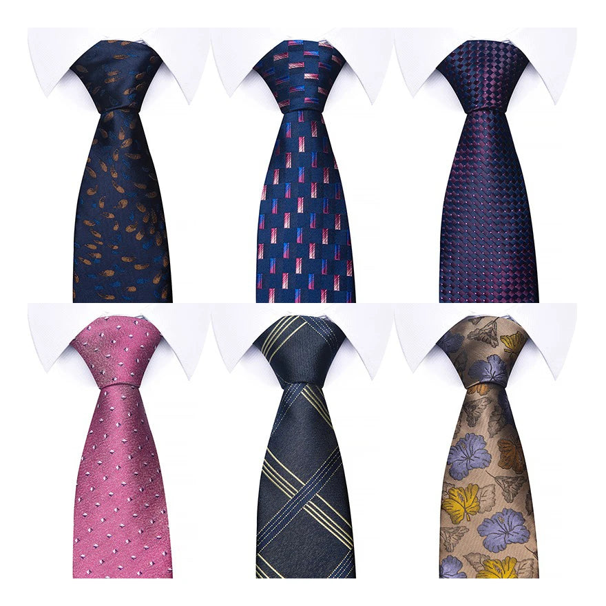 Tie Men Gravatas Grade 100 Silk Neck Hombre Printed Formal Clothing Qme