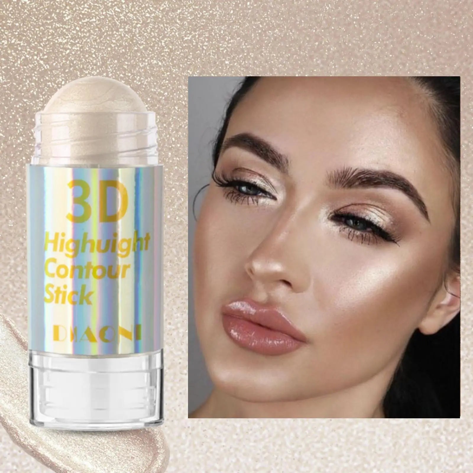 6 Colors 3D Face Brighten Highlighter Bar Cosmetic Contour Bronzer Qme 04