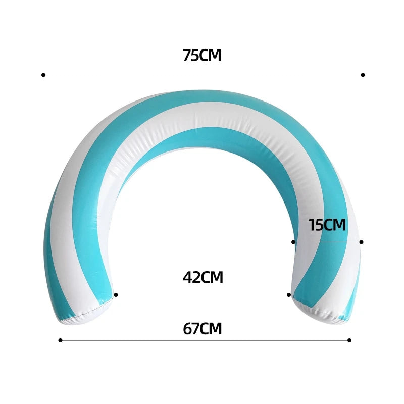 Backyard Pool Party Essential Inflatable Arc-shaped Swim Ring Adults Qme