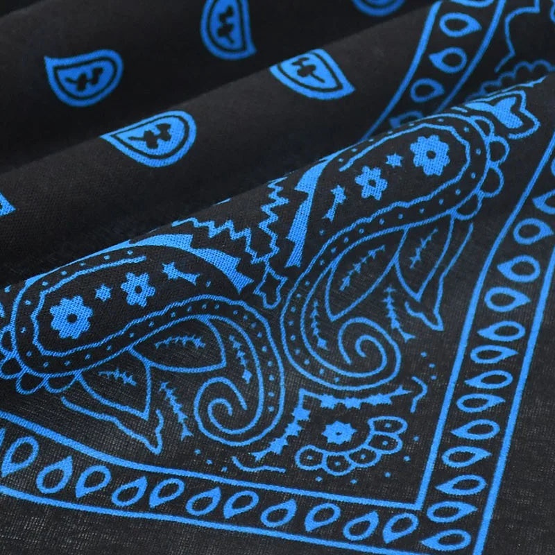 Headbands Cotton Print Bandana Head Scarf Headwraps Women Designer Headwear Double Sided Head Wrap Men Masks Face Hijab Scarves Qme