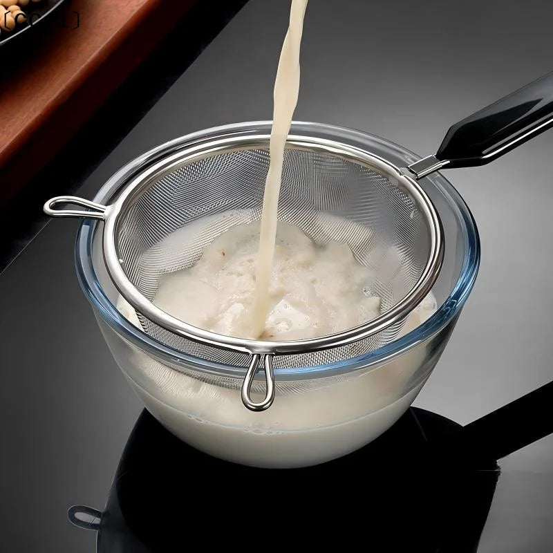 Rgonomic Kitchen Strainer Christmas Recipes Non-slip Handle Hook Qme