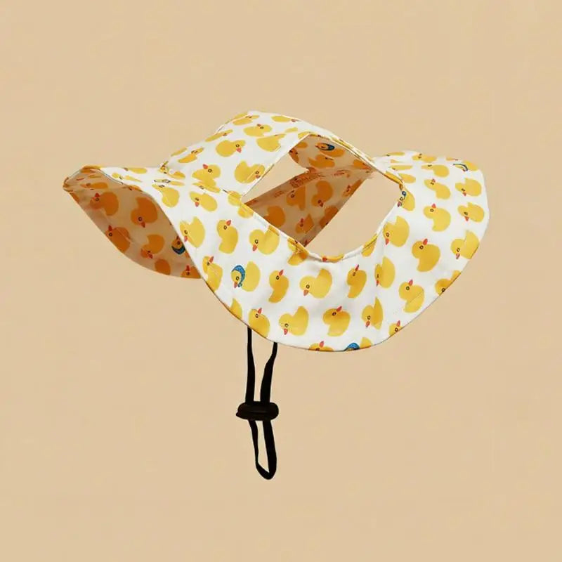Summer Pet Cat Sun Hat Ear Holes Cute Kitten Fisherman Cap UV Qme A S