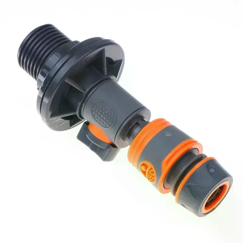 3/4 Inch PVC Water Tank Straight Valve Nipple Quick Stop Connector Rubber Coated Adapter Matching Pink Tape Plumbing DIY Qme