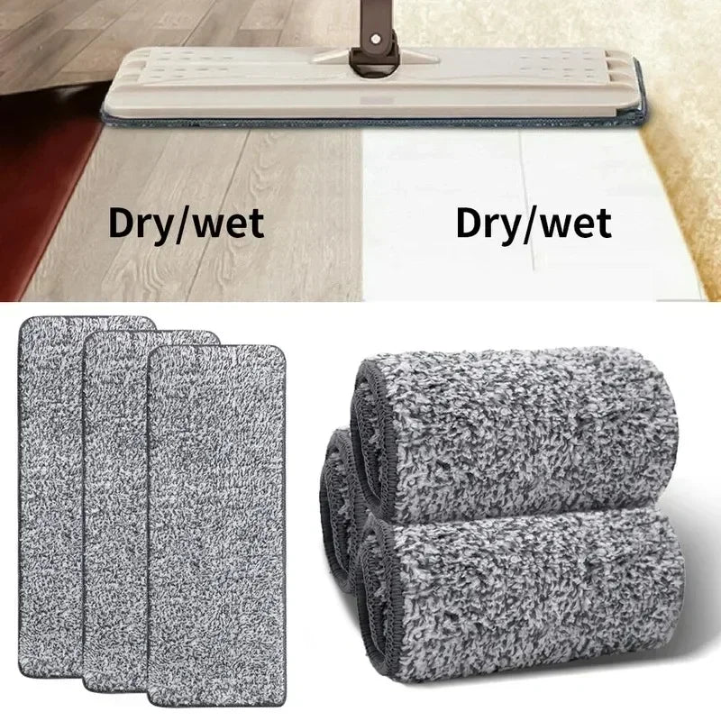 6/1PCS Microfiber Mop Pads Replacement Household Washable Spray Mop Cloth Household Portable Mop Head Cleaning Cloth Pad 33x12cm Qme