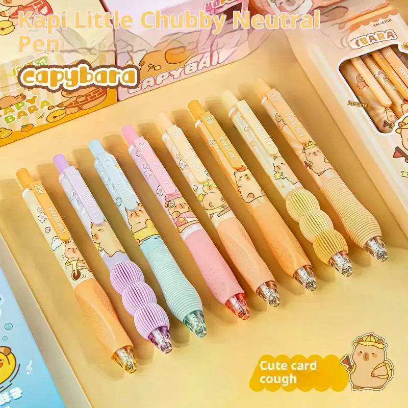 Cute Cartoon Capybara Gel Pen Quick Drying Neutral Student Kids Qme