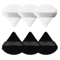  Soft Makeup Puff Hypoallergenic Precision Sponges Foundation Concealer Cruelty-free Finger Sponge Puff Beauty Makeup Tools Qme 6pcs-WhiteBlack