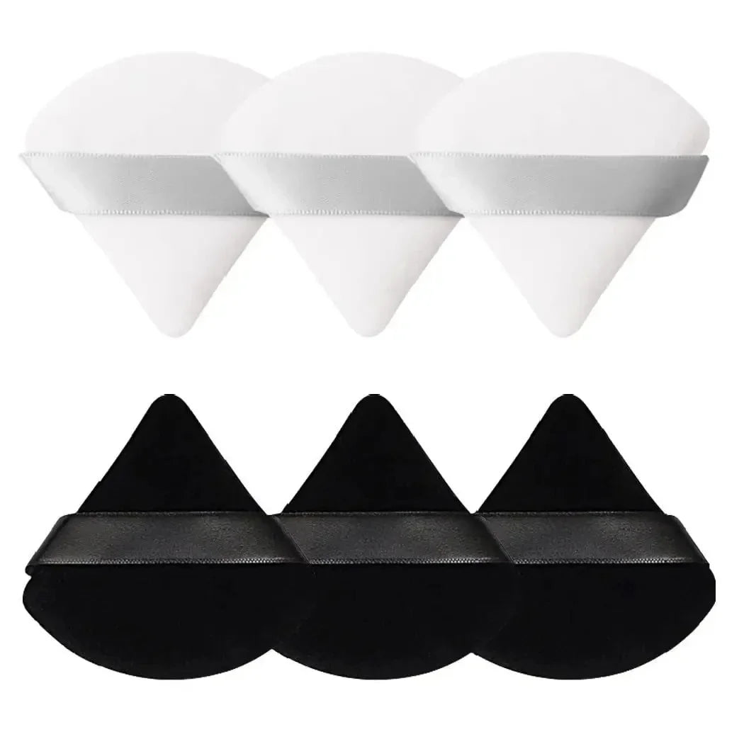  Soft Makeup Puff Hypoallergenic Precision Sponges Foundation Concealer Cruelty-free Finger Sponge Puff Beauty Makeup Tools Qme 6pcs-WhiteBlack