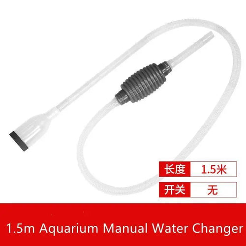 1.5M Aquarium Water Changer Manual Siphon Pump Fish Tank Gravel Cleaner Vacuum Water Transfer Cleaning Tool Aquarium Maintenance Qme
