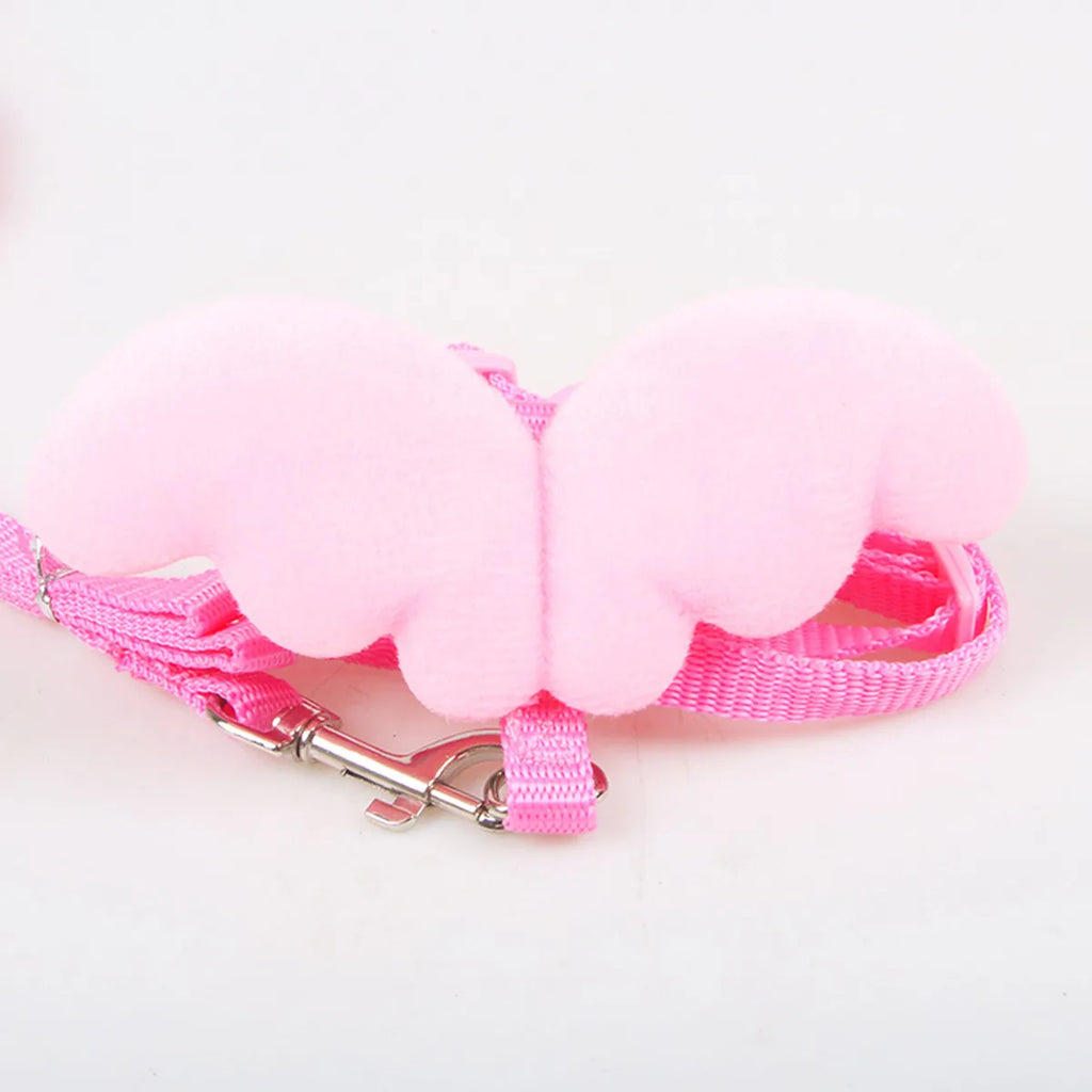 Premium Adjustable Pet Harness for Dogs Cats Angel Wing Style Quick Release Buckle Comfort Fit Chest Strap Daily Walk Party Qme