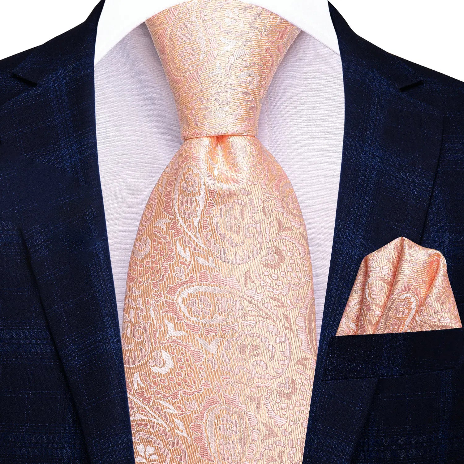 Red Pink Purple Classic Men Necktie Pocket Square Formal Wedding Silk Qme N-3751