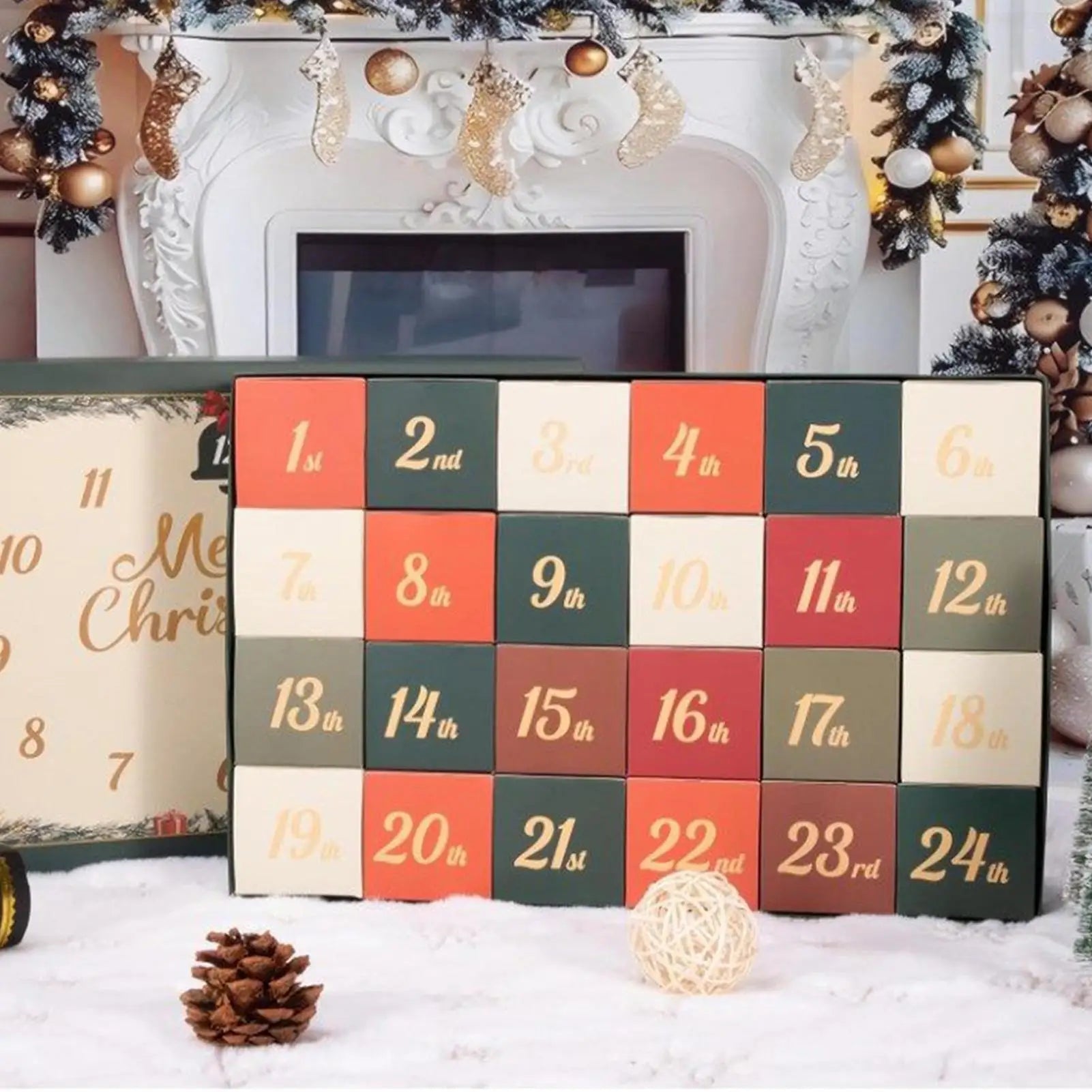 Christmas Countdown Calendar Advent 2d Acrylic Holiday Themed Qme