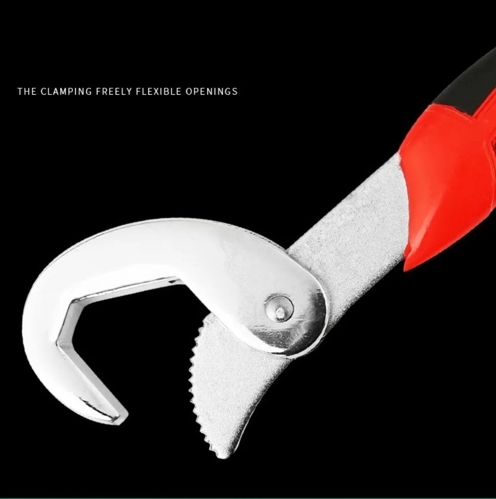 2Pcs Universal Adjustable Wrench Set Dual Head Multi-function Spanner 6-32mm Non-slip TPR Handle For Pipe Auto Household Repair Qme