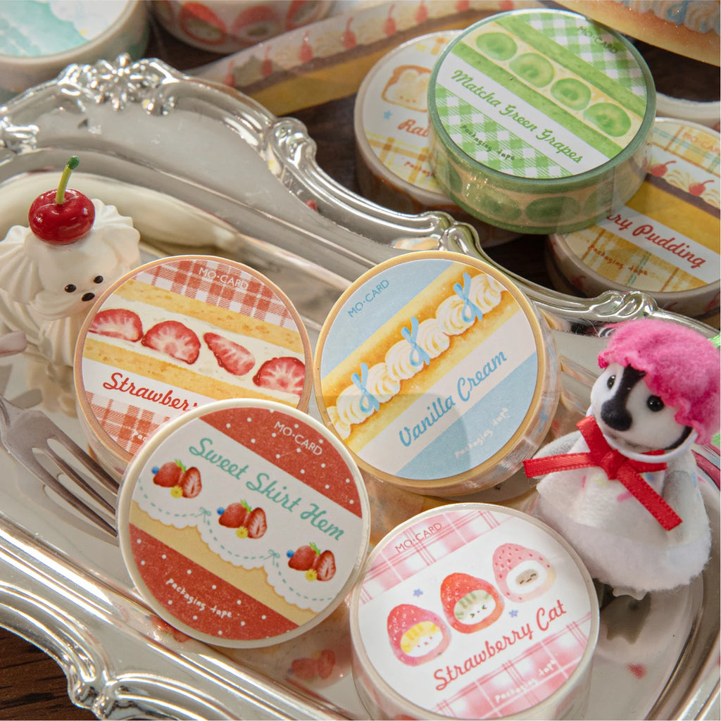 6Roll Cute Cartoon Food Theme Glitter Washi Tape for DIY Scrapbooking Collage Art Supplies Phone Case Notebook Decoration Qme