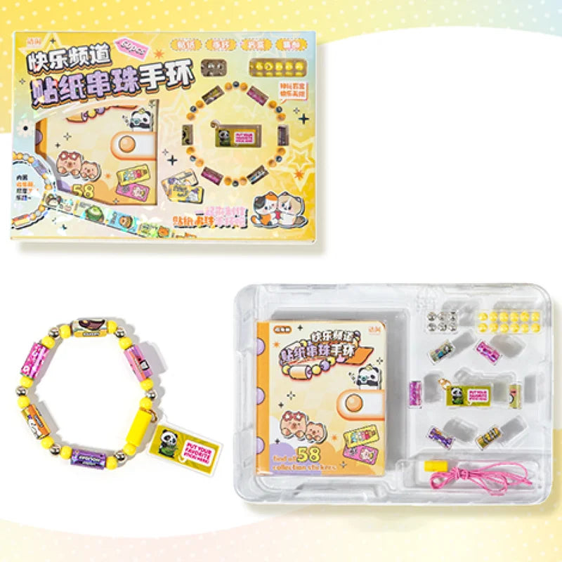 Kawaii Sticker Bead Bracelets for Creative Scrapbooking, Collage, Craft, Office, Phone Cases, Planner & Gifts Qme 1