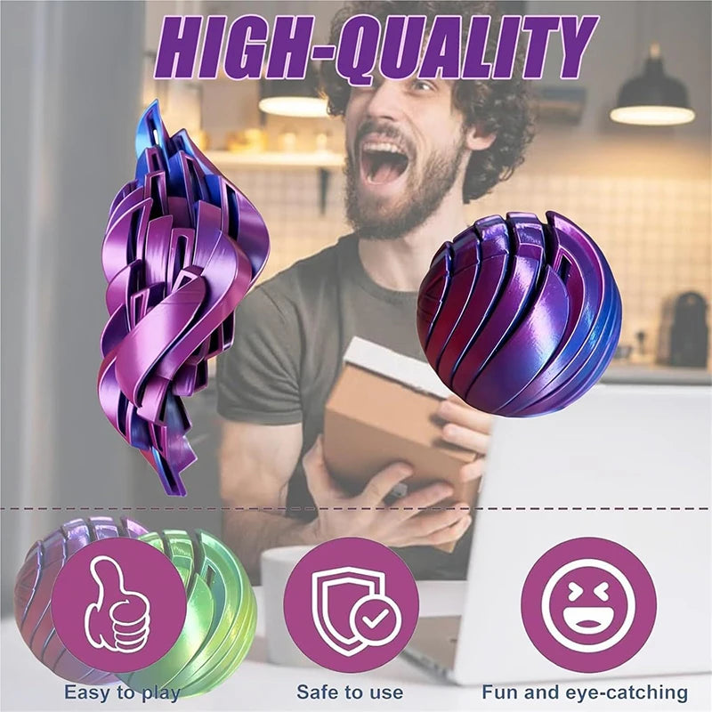 Gear Liquid Flow Ball Rotating Design Relief Toys Offic Slime Fidget Qme