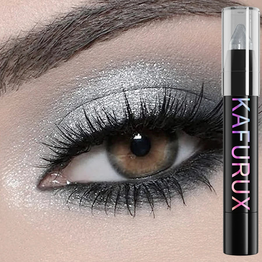 25 Colors Glitter Eyeshadow Eyeliner Pencil Waterproof Pearlescent Qme 02