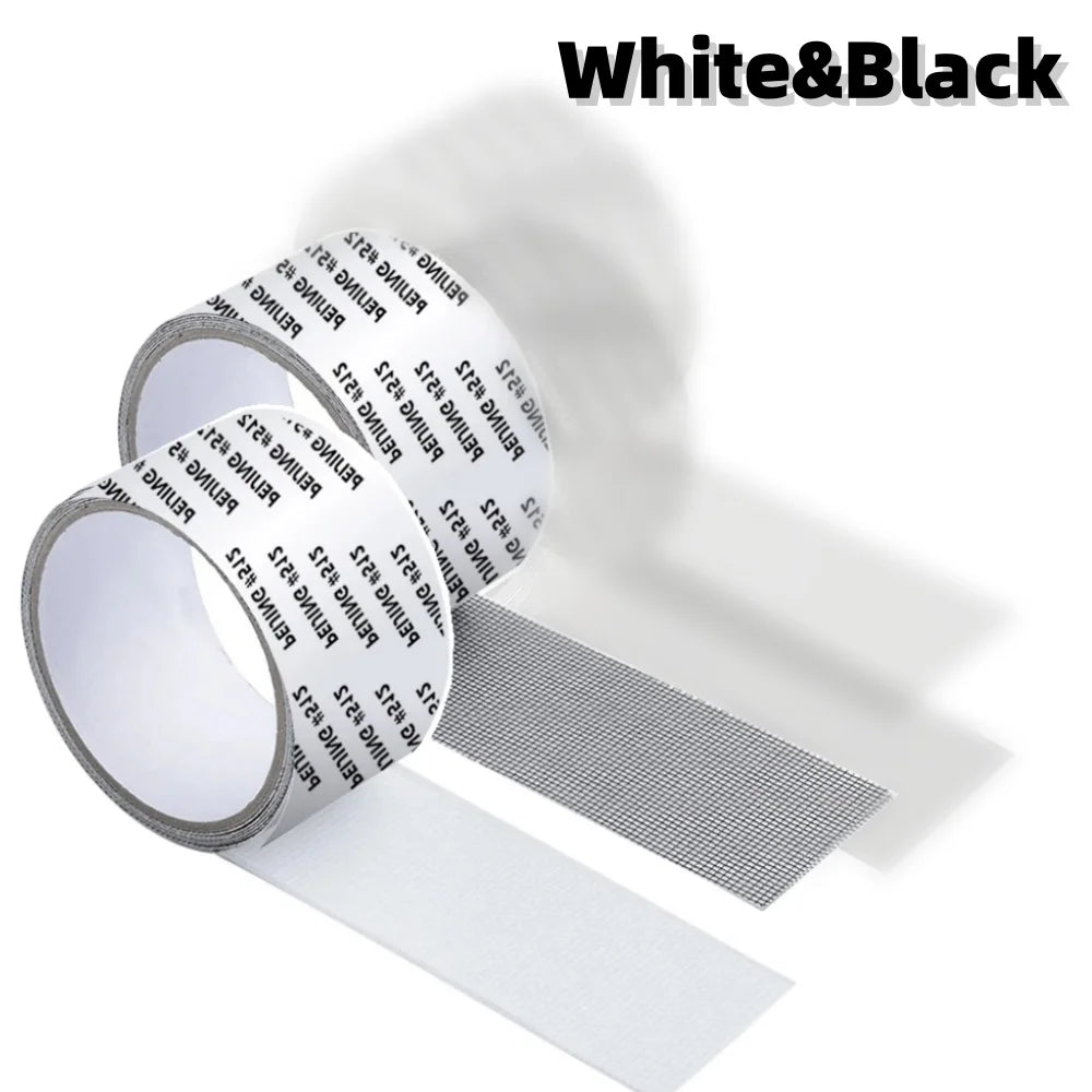2M Self-adhesive Window Screen Mesh Breathable Mosquito Net Fix Mesh Netting Broken Holes Repair Tools Household Mesh Stickers Qme