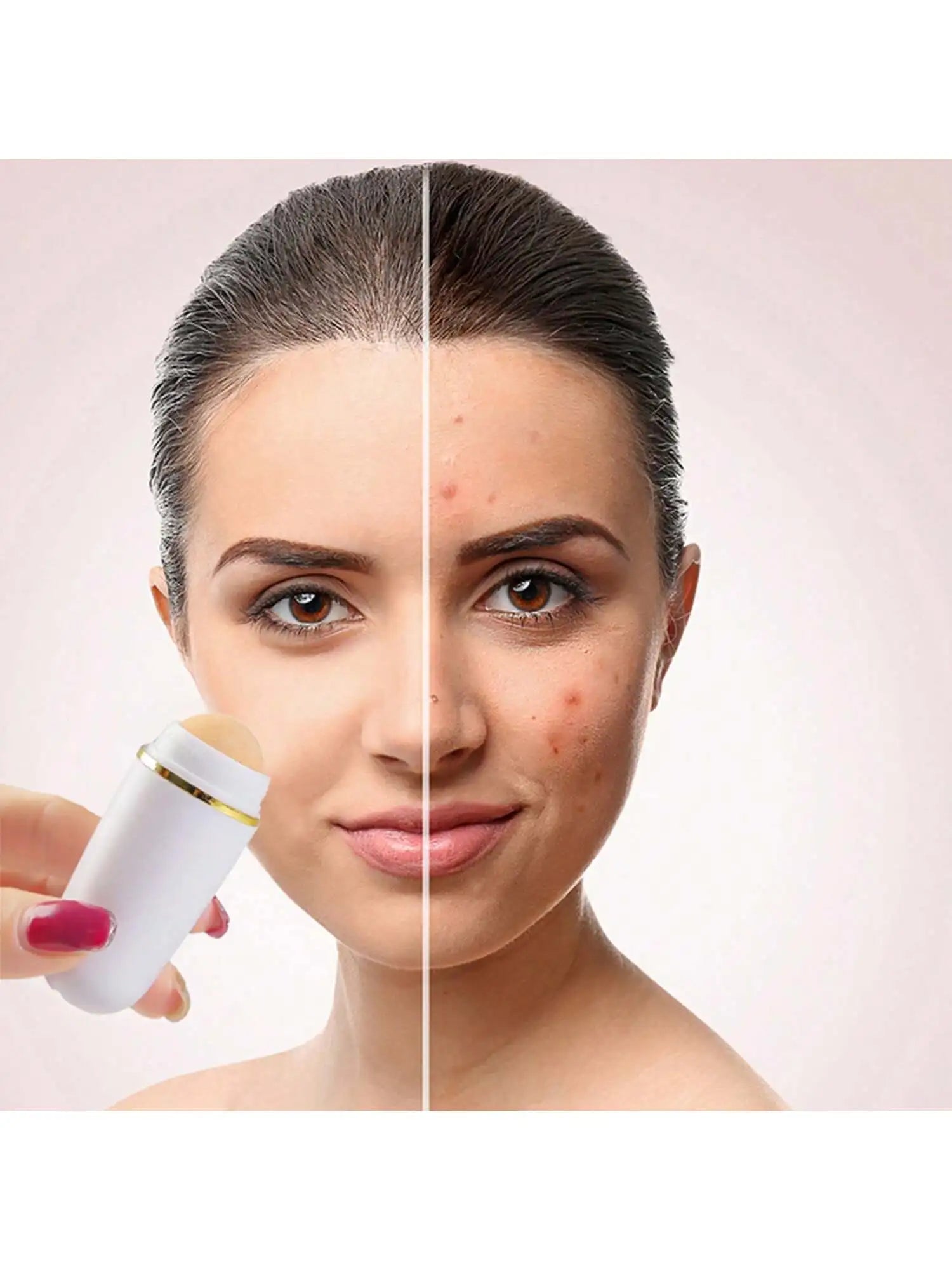 Volcanic Stone Oil Absorption Ball Facial Removal Massage Pore Qme white