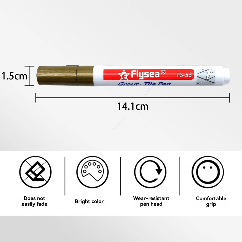 10/20Pcs Waterproof Grout Pen Tile Marker Wall Seam Pen for Tile Floor Bathroom Kitchen Decontamination Seam Repair Tools Qme