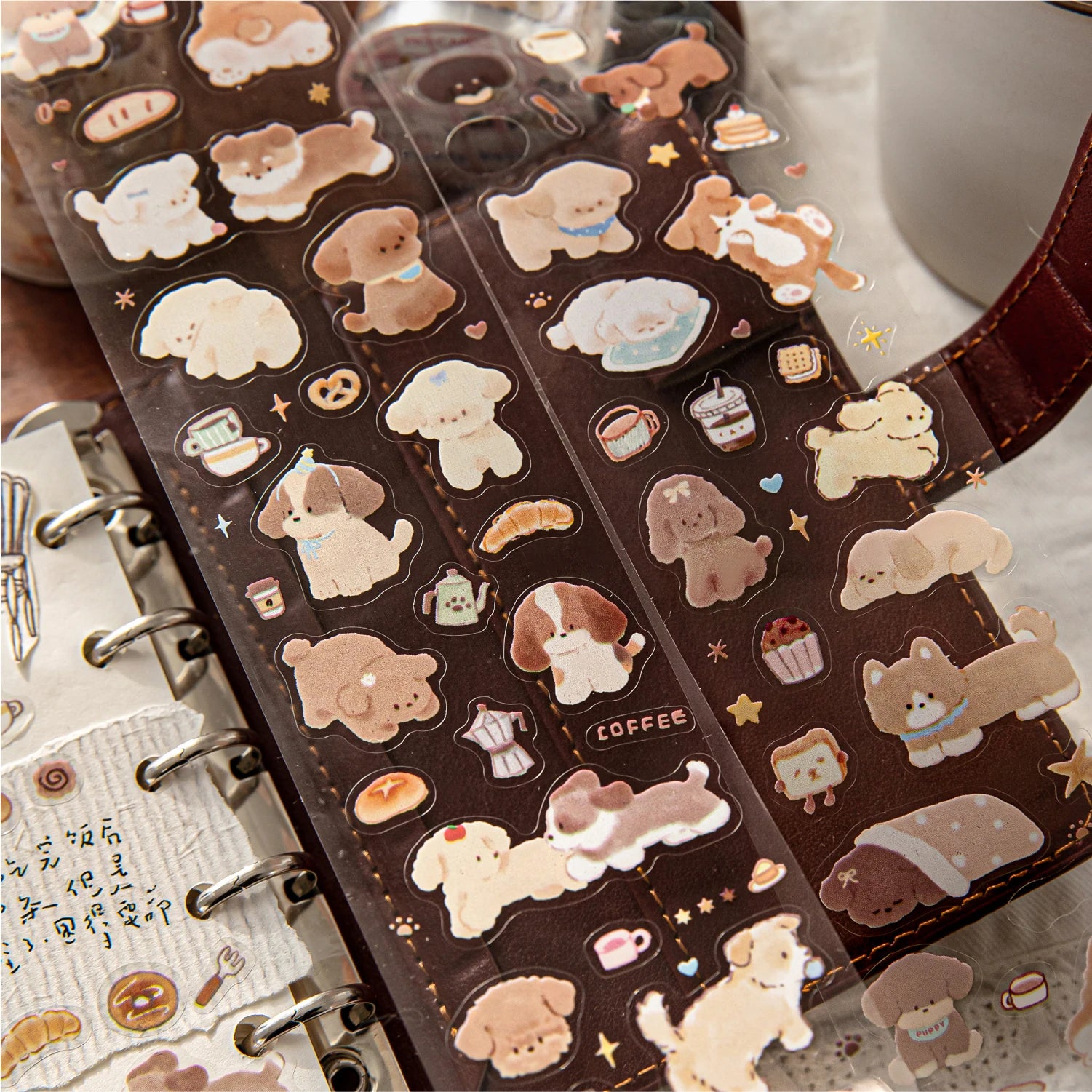 50mm * 2m Cat and Dog Series Kawaii Ins Cute pet Sparkling Sand Washi Tape DIY Scrapbook Aesthetic Masking Tape Qme