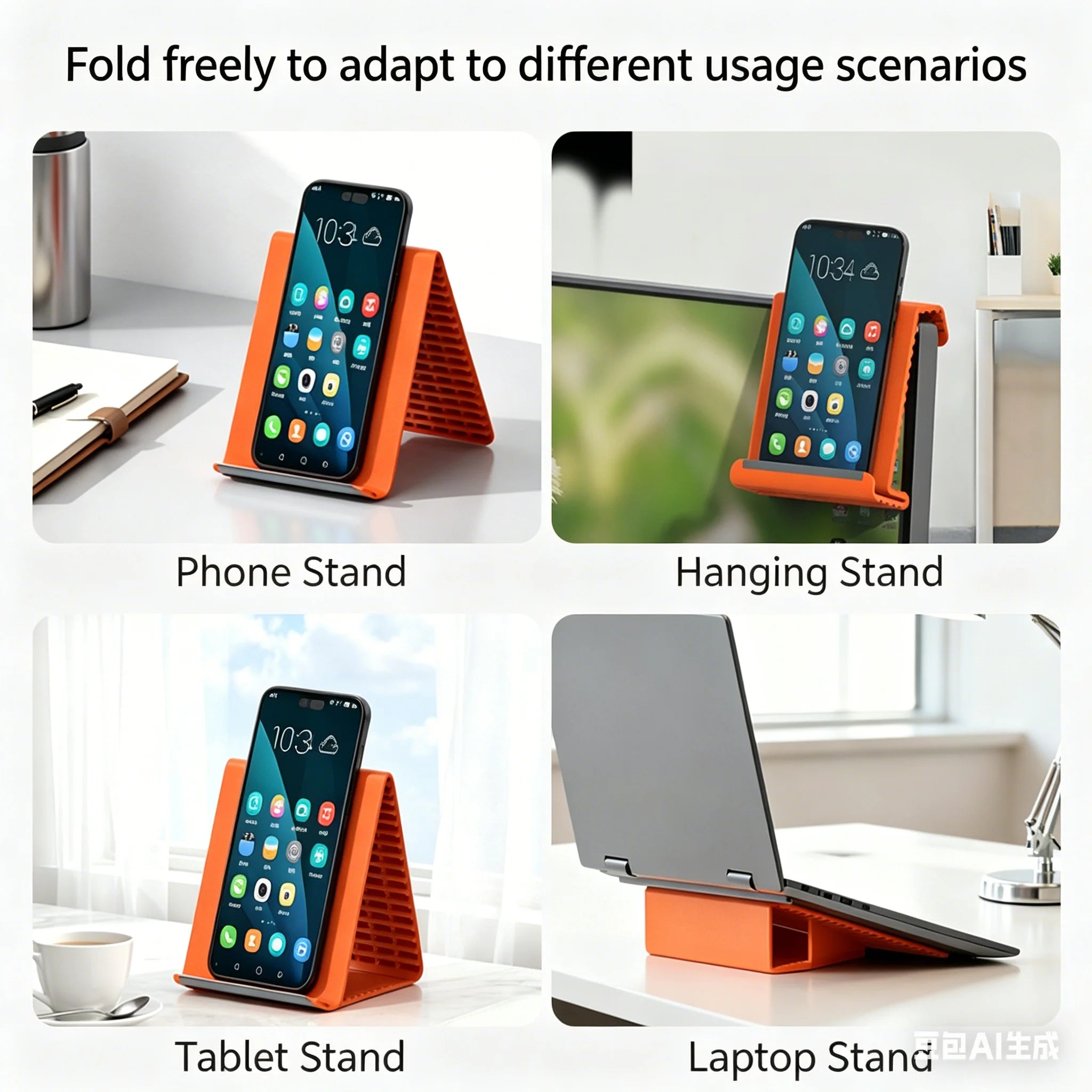 Silicone Foldable Phone Holder for Desk Flexible Phone Holder Mount Bendable Freely Into Any Shape for All Mobile Devices Qme