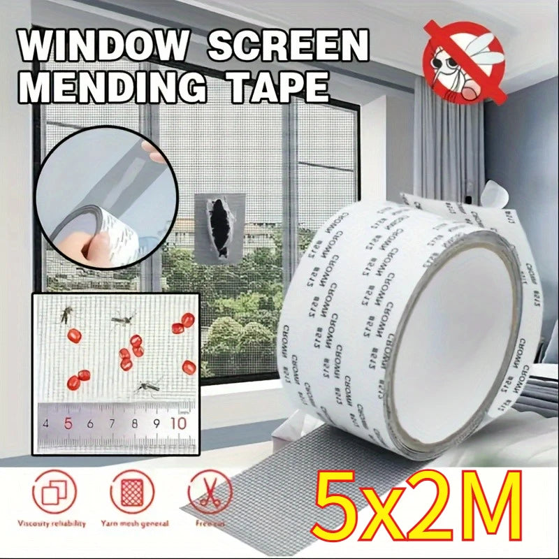 1ps Easy-to-Apply Waterproof Window Screen Repair Tape – Keep Mosquitoes Out with Our Anti-Insect, Self-Adhesive Mesh Patch Qme