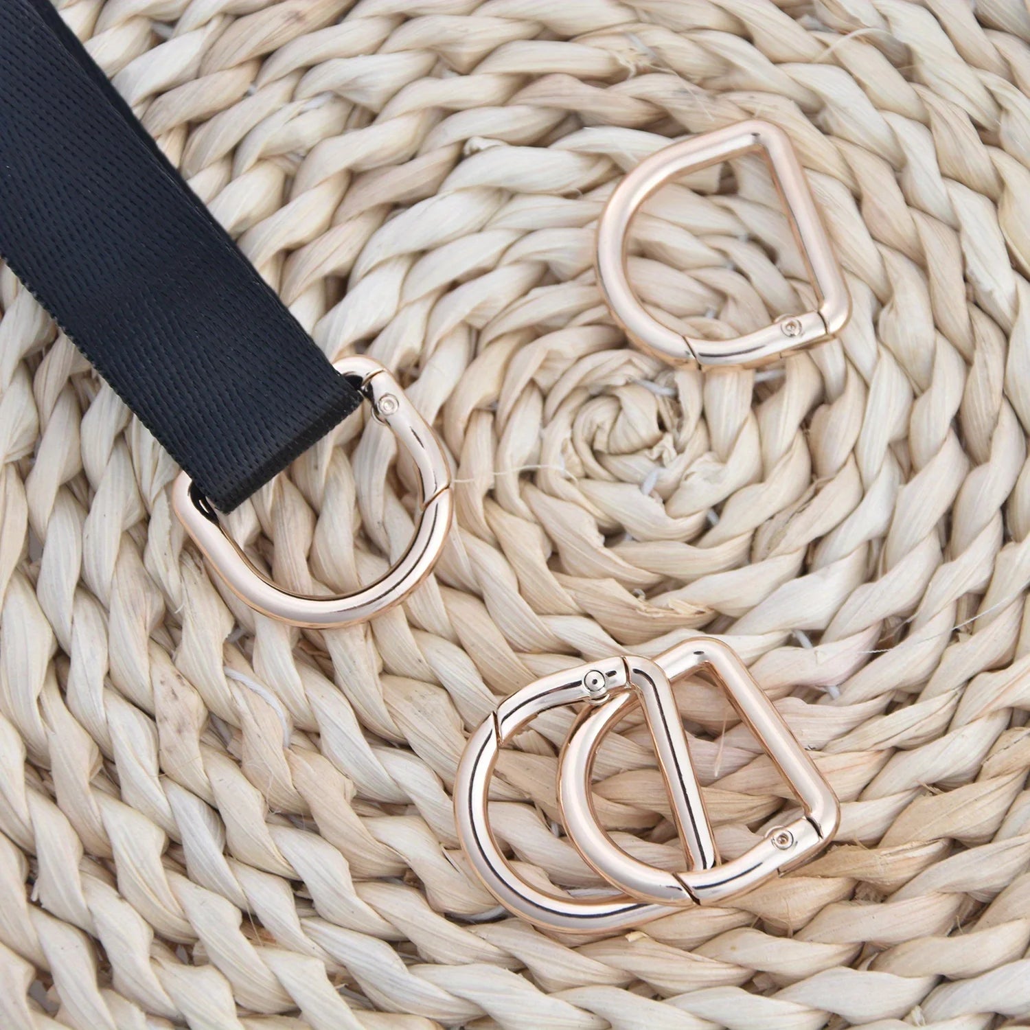 Spring Open D Ring Buckle Zinc Alloy Snap D Ring Clasp DIY Bag Hardware Accessories For Purse Handbag Strap Connect Hook Qme