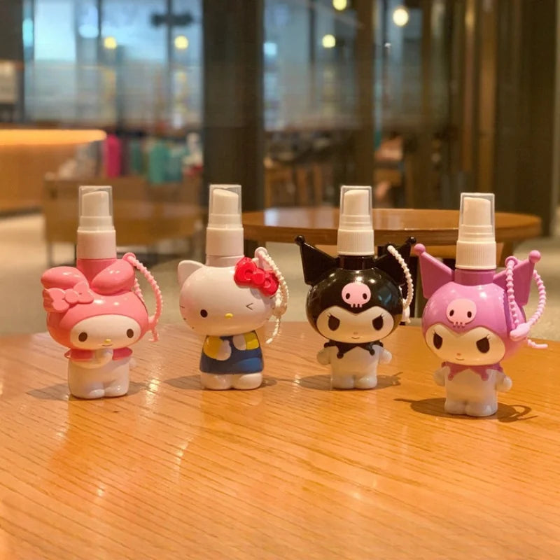 Hello Kitty Kuromi Mini Portable Travel Bottles Cartoon-themed Lotion and Shower Bottles for Home Use Spray Bottles Qme
