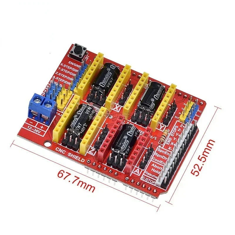 New Cnc Shield V3 Engraving Machine / 3D Printer / + 4pcs A4988 Driver Expansion Board Qme