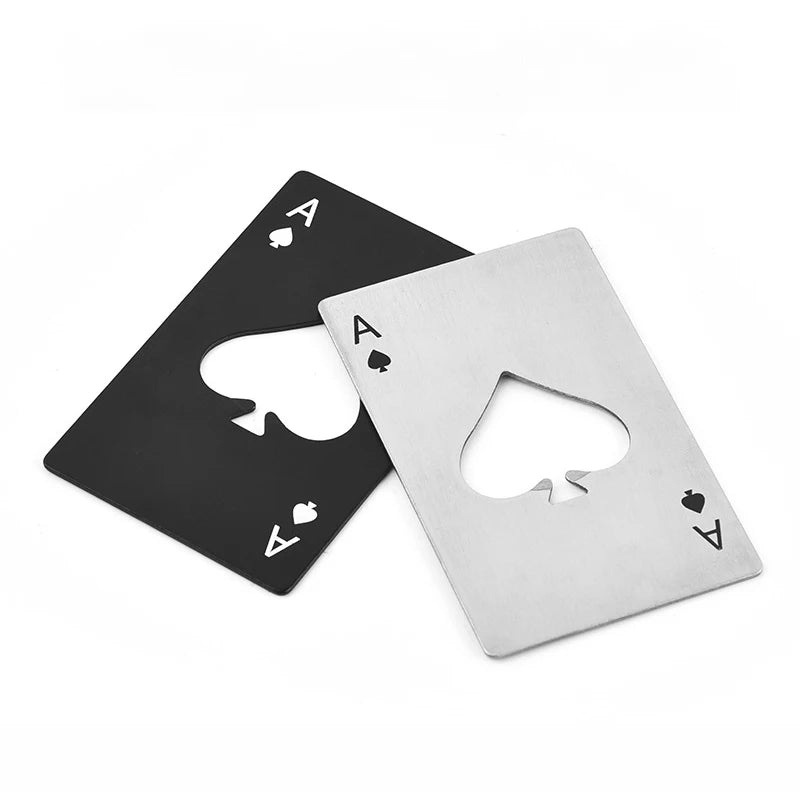 Personalized Credit Card Bottle Opener, Creative Poker Stainless Steel Beer Bottle Opener, Kitchen Bar Tools Qme