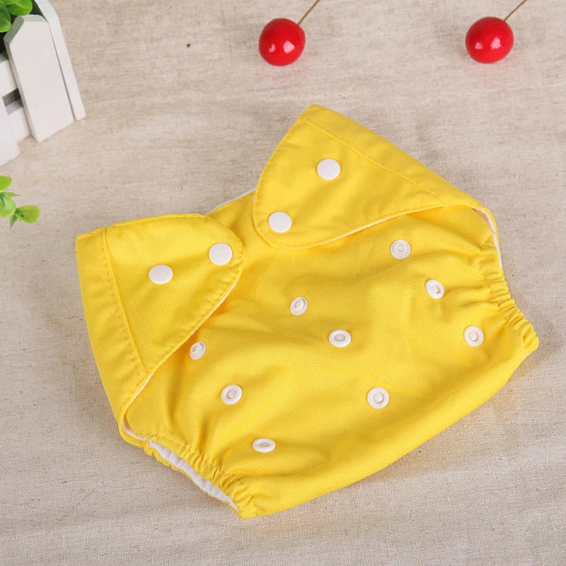 Baby Training Pants Buttons Diaper Baby Underwear Summer Washable Breathable Diaper Pants Baby Diapers Cotton Learning Trousers Qme Yellow
