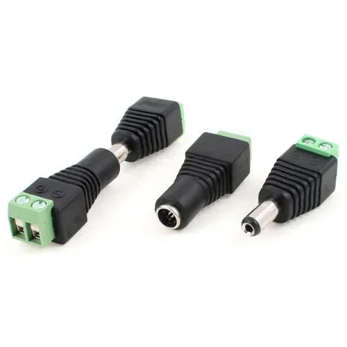 5 pairs DC12V Power Plug Jack Adapter 5pcs Male + 5pcs Female 2.1 x 5.5mm Connector for CCTV Single Color LED Strip Light Anpwo Qme