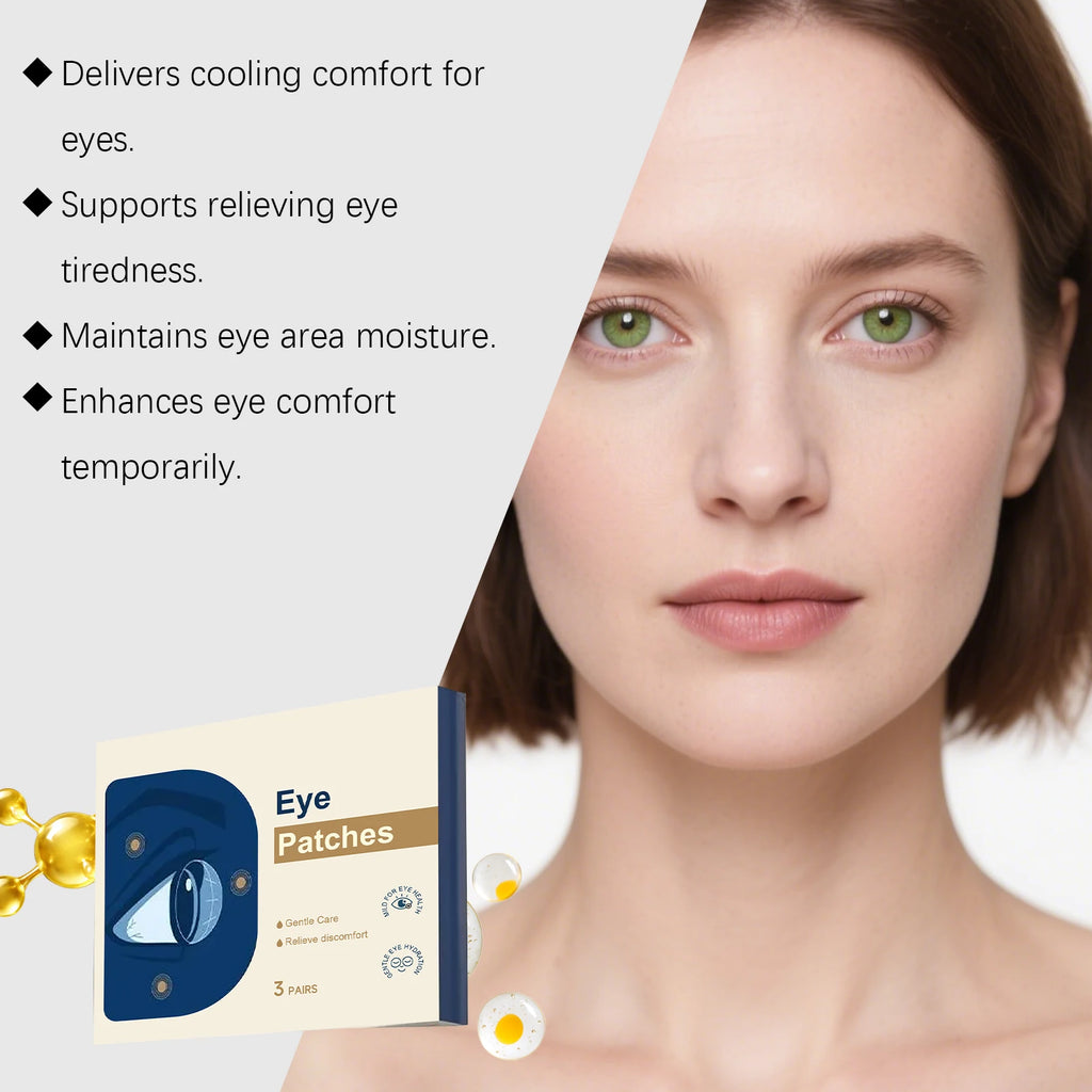 Cooling Eye Patches for Tired Eyes Soothing Hydrating Eye Care Under Eye Gel Mask for Dark Circles Puffy Eyes Travel Friendly Qme