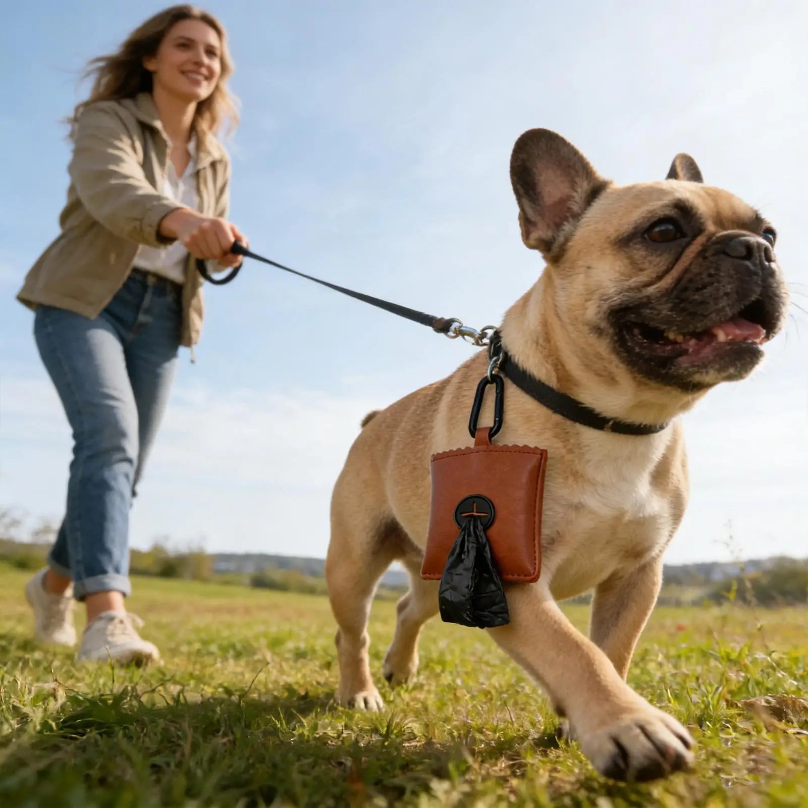 Poop Bag Holder Carabiner Zipper Pouch Pet Waste Dispenser Puppy Qme China Mainland