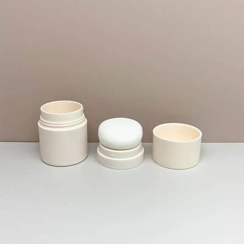 Mini Empty Refillable Loose Powder Box Puff Case Blusher Finishing Qme