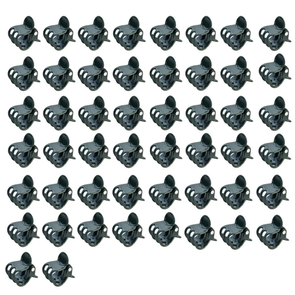 Dark Green 6-Claw Plant Clips 10-50Pcs Bundle Branch Climbing Stem Clasp Tied Orchid Flowers Support Clamps Plant Accessories Qme 50Pcs