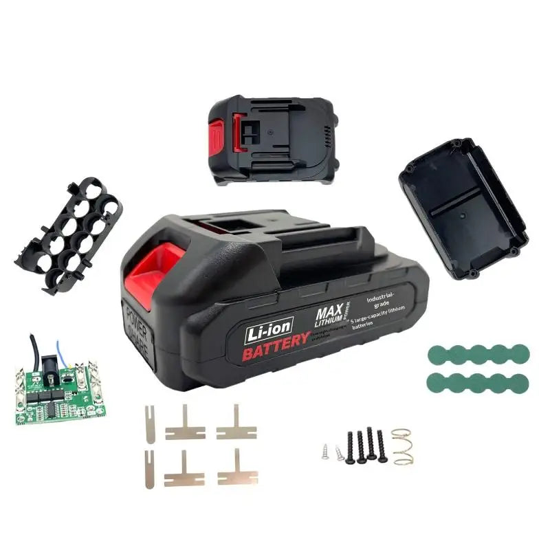 Battery Case 21V Lithium Ion Circuit Board Sturdy Socket DIY Electric Qme