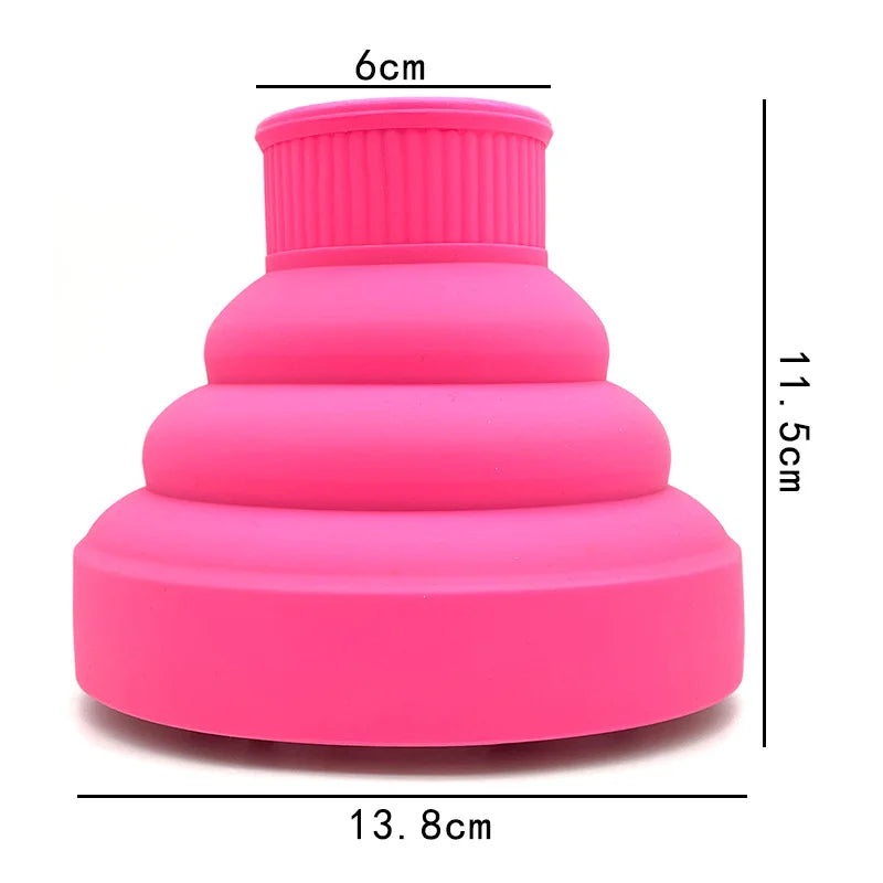 Universal Silicone Hairdryer Diffuser Cover Scalable Hair Drying Tool with Temperature Resistant Dispersing for Salon Qme